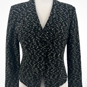 St. John Black Label for Nordstrom Black and White Tweed Jacket Size 6
